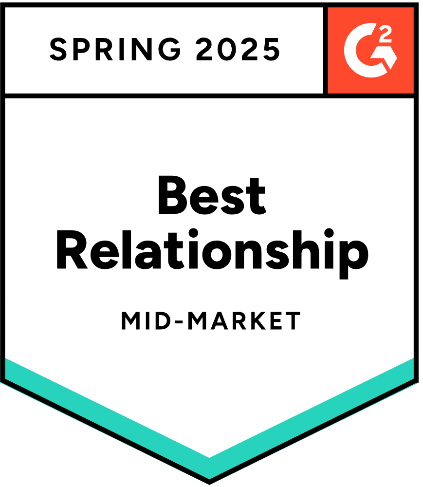 G2 Best Relationship Mid-Market